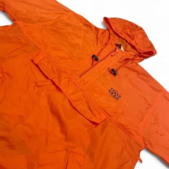 NCAA Auburn University Vintage Orange Windbreaker Jacket - Picture 2 of 4